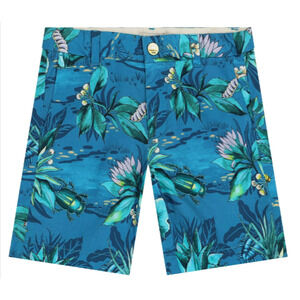 Scotch & Soda Mid Length Printed Chino Shorts Boys Size 14